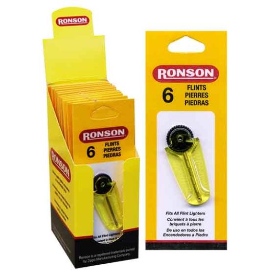 Ronson Lighter Flints, 12-Pack of 6-Flint Dispensers