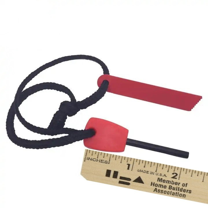 2 Pack Fire Starter, 3/16 Inch x 1.5-inch Waterproof Fire Steel, Ferro Rod