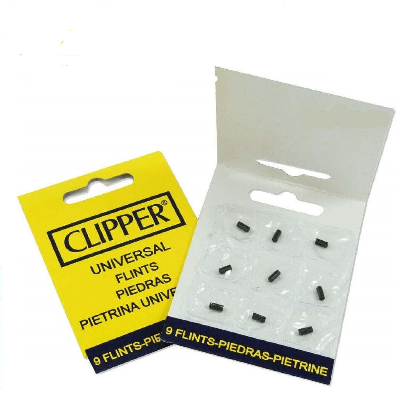 These are genuine clipper lighter flints. These flints are great for Clipper lighters and will work on most other brands. Each pack contains 9 flints. Great pricing the more packs you add. Color: Black Size: 2.2 x 5 mm. 1 pack contains 9 flints. Multiple Quantities available