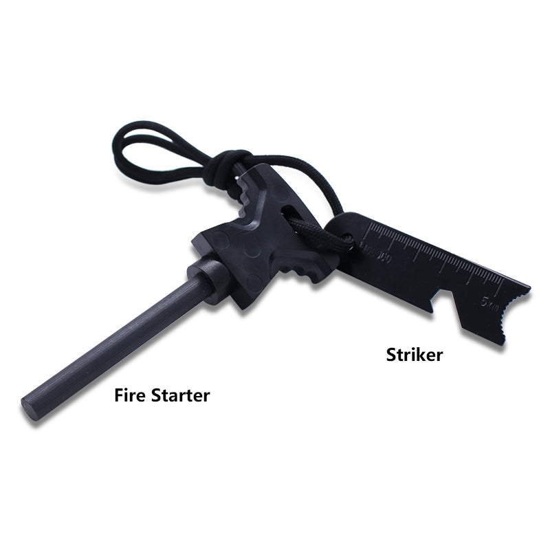 Fire Starter Flint Steel Striker Ferro Rod Waterproof Firesteel Camping Lighter