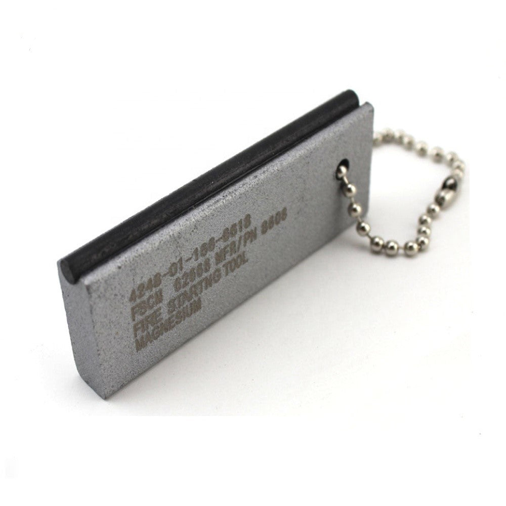 Outdoor Survival Kit Scraper Blade Magnesium Flint Striker Fire Starter