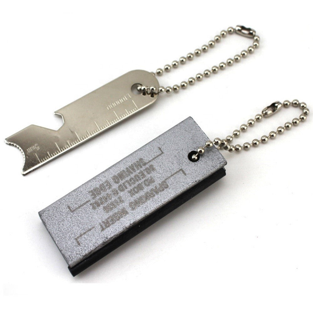 Outdoor Survival Kit Scraper Blade Magnesium Flint Striker Fire Starter