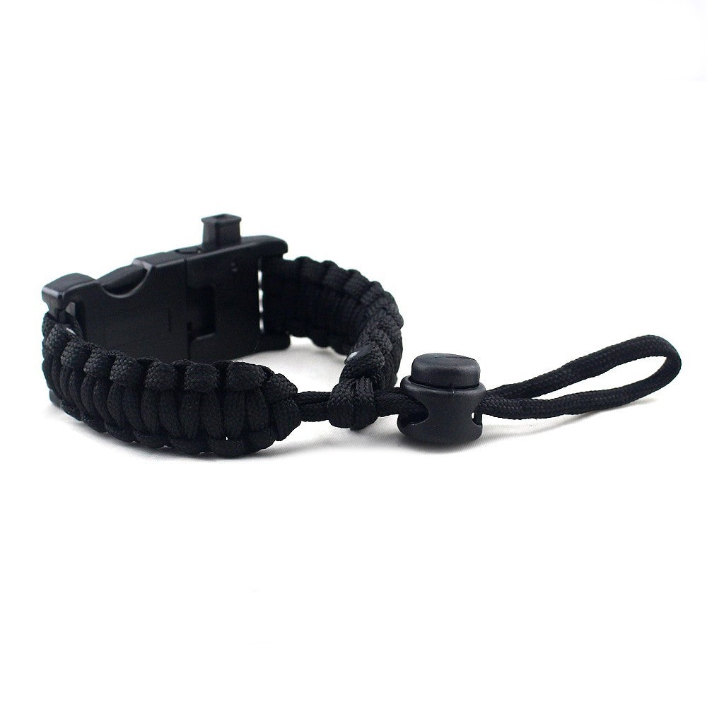 This ultra strong paracord bracelet for easy carrying and storing. Simply wear it on your wrist or snap it on your backpack and enjoy having a tactical survival kit always with you, no matter where your adventure takes you!