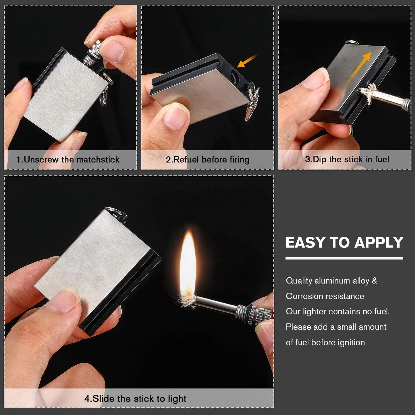 Lot 5 or More Permanent Match Lighter Waterproof Camping Metal Fire Starter