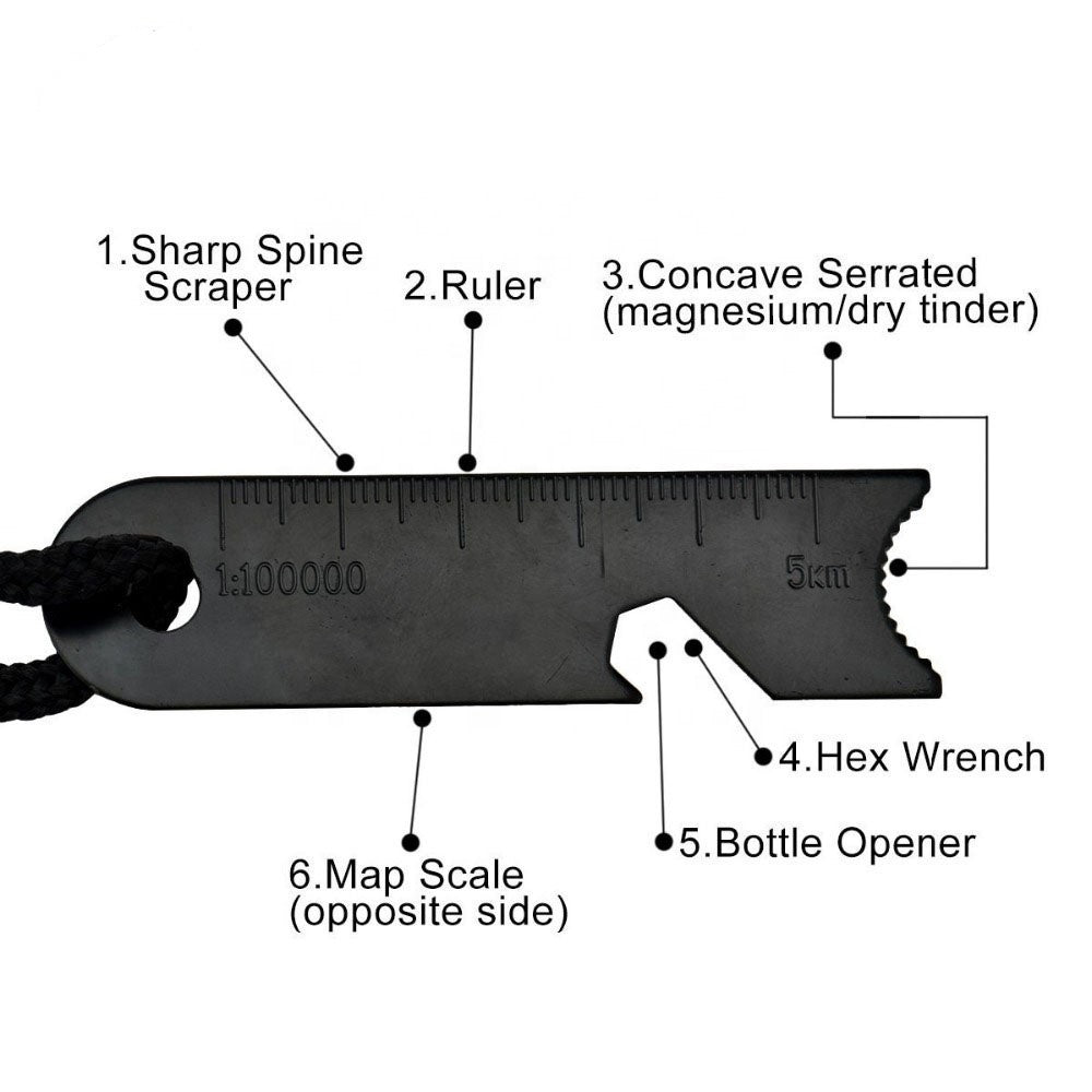 Jumbo Sized Magnesium (Ferro) Rod Flint Survival Fire Starter Kit with Wood Handle and Striker 1/3" x 4.75"