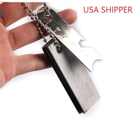 Outdoor Survival Kit Scraper Blade Magnesium Flint Striker Fire Starter