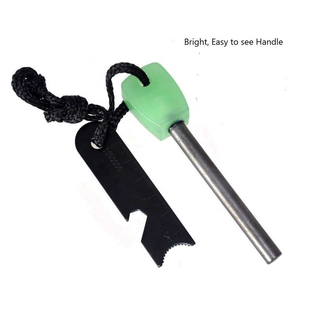Flint Emergency Camping Fire Starter Bright Green Easy to See Handle
