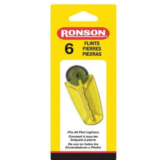FlintSupplyStore RONSON Flints - 6 Flints per Card, 1 Card Ronson Lighter Flint